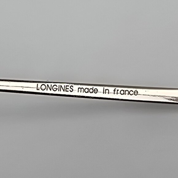 Longines 3028 C2 Silver Black Titanium Semi-Rimless Eyeglasses Frame France 56mm - Picture 7 of 13